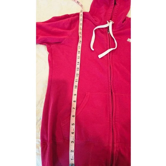 Fox Racing Womens Magenta Pink Full Zip Hoodie Fleece Embroidered Logo Large - Picture 6 of 10